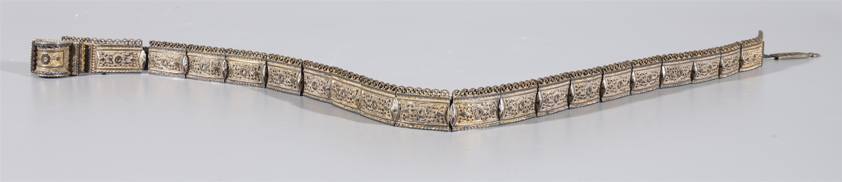 Appraisal: Antique Russian silver niello belt each belt link with hallmark