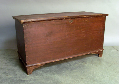 Appraisal: Pennsylvania red stained blanket chest th c h x l