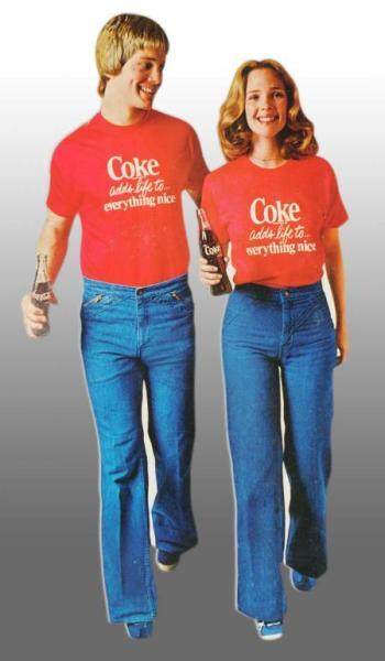 Appraisal: Cardboard Coke Adds Life Die-Cut Couple Description s Part of