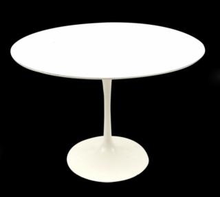 Appraisal: Tulip Table by Saarinen Modern white circular pedestal based table