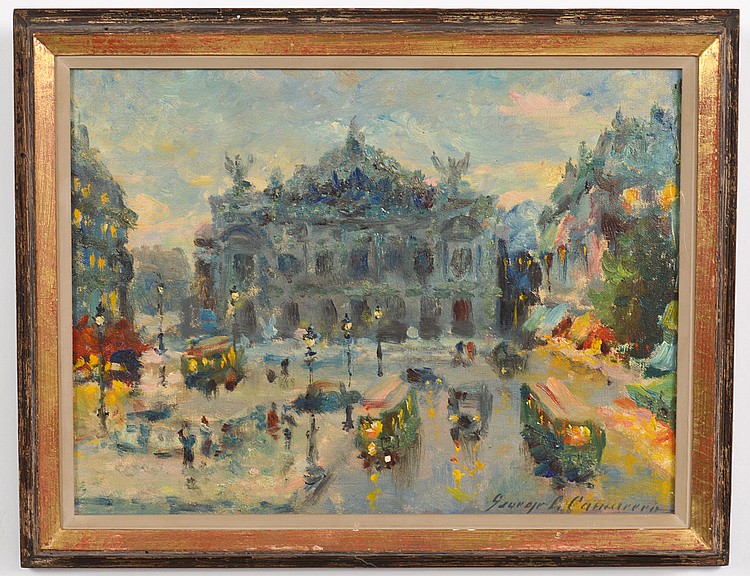 Appraisal: GEORGE LEON CAMARERO SPANISH TH CENTURY Place de l' Opera