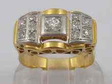 Appraisal: A yellow metal tests carat gold old brilliant cut diamond