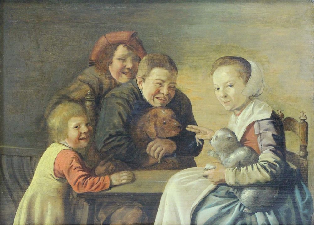 Appraisal: JAN MIENSE MOLENAER DUTCH - Oil on Panel Children in