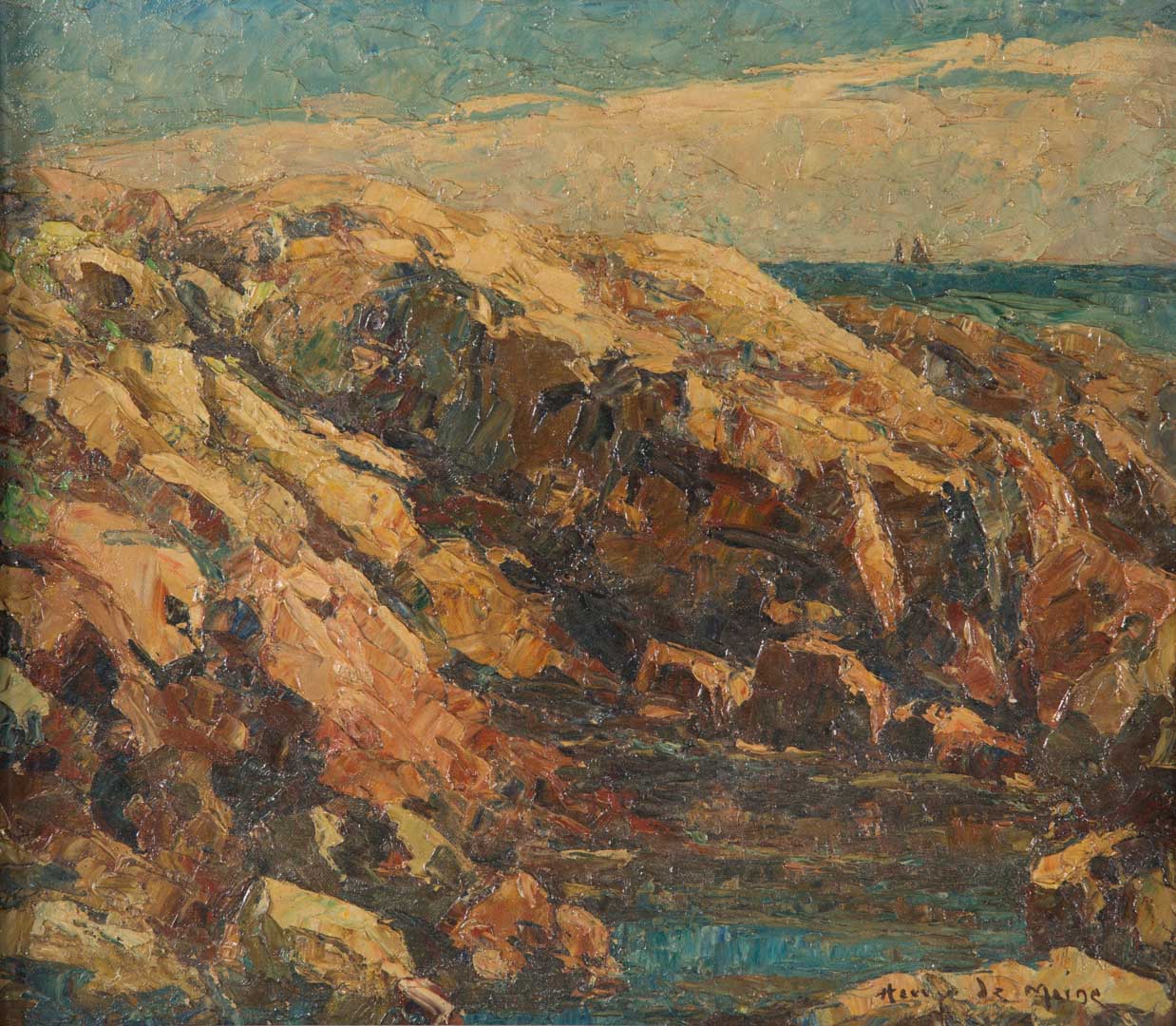 Appraisal: Harry de Maine The Rock Pool oil on board American