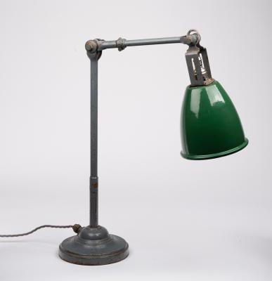 Appraisal: Dugdills s An industrial design desk lamp chrome with green