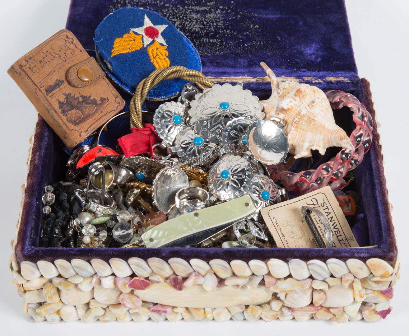 Appraisal: A Bag of Treasures with a Jewelry Box Horse stick