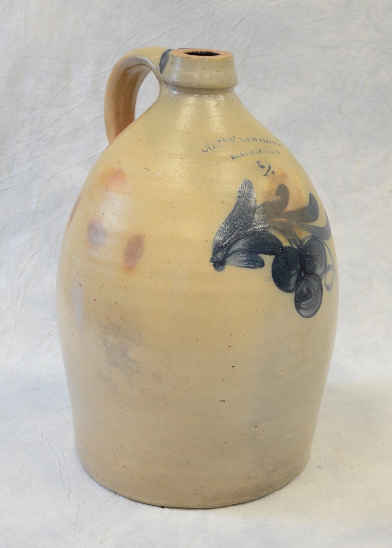 Appraisal: Ovoid stoneware jug Cowden Wilcox Harrisburg PA -gallon cobalt blue