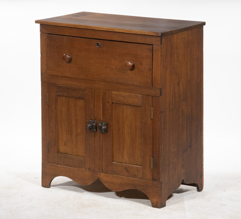 Appraisal: ONE DRAWER - TWO DOOR SMALL CHEST th c Mahogany