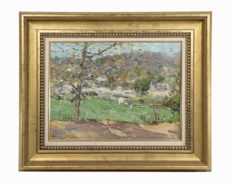 Appraisal: CHAUNCEY FOSTER RYDER NY NH - Small Mountain Village oil