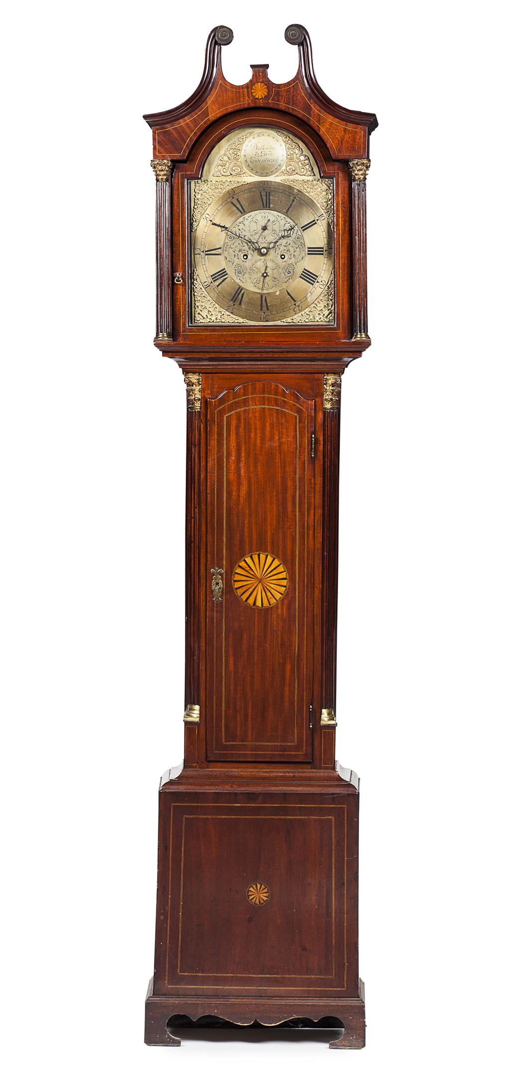 Appraisal: SCOTTISH GEORGE III MAHOGANY AND INLAID LONGCASE CLOCK BY DALLAWAY