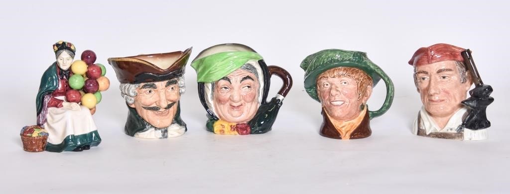 Appraisal: Four Royal Doulton character mugs each approximately h x w