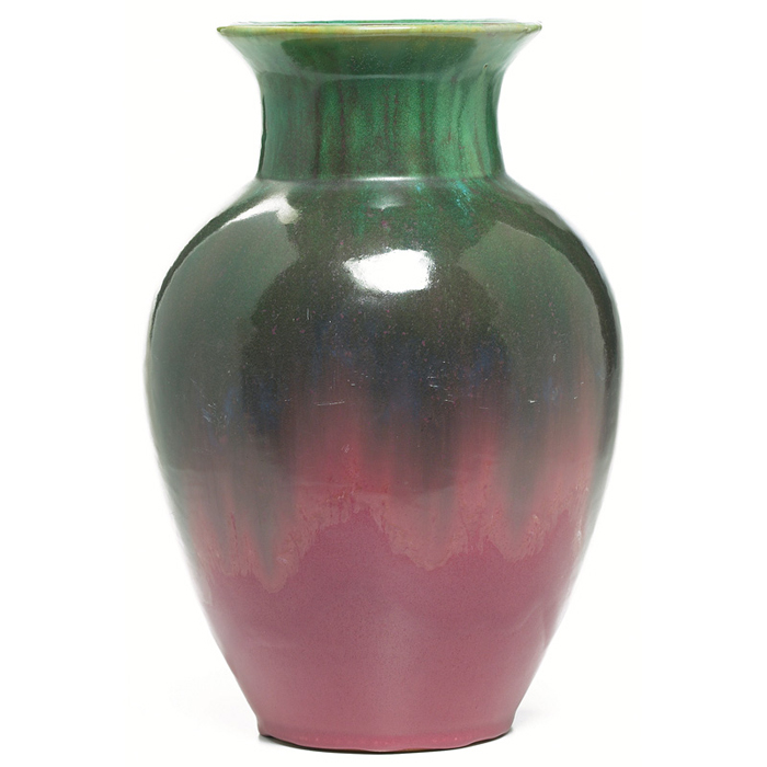 Appraisal: Fulper vase large bulbous form covered in a pink and