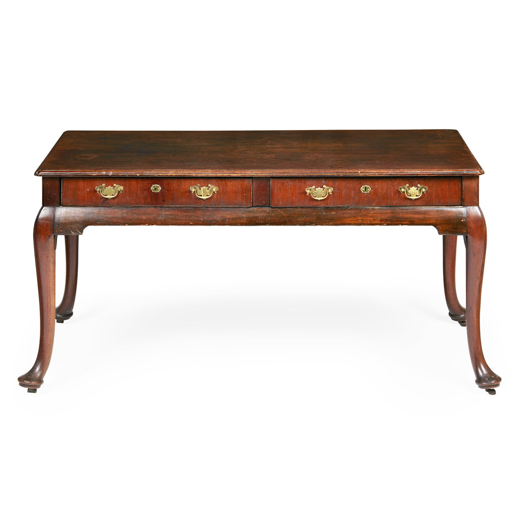 Appraisal: GEORGE III MAHOGANY WRITING TABLE TH CENTURY the rectangular top