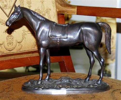 Appraisal: WOLF active circa Germany circa Bronze sculpture of a saddled