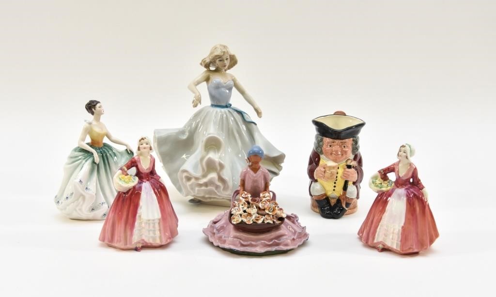 Appraisal: Four Royal Doulton figures tallest h together with R D