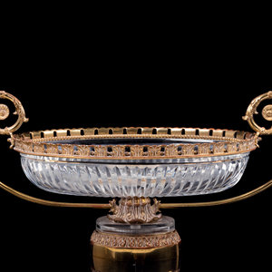 Appraisal: A French Gilt Bronze Mounted Cut Glass Center Bowl th