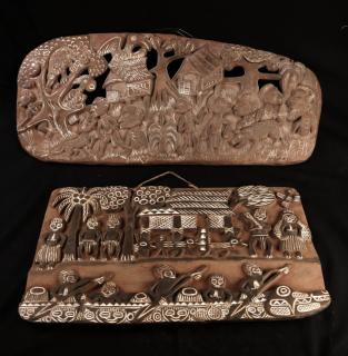 Appraisal: Two Artifacts from Papua New Guinea Two ancestor story boards