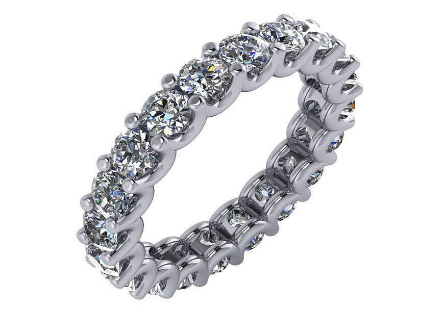 Appraisal: ct Diamond Eternity Band carat total weight Round Brilliant Cut