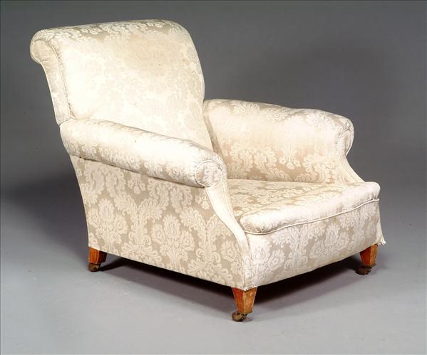 Appraisal: An Edwardian mahogany framed and upholstered armchair circa the upholstered