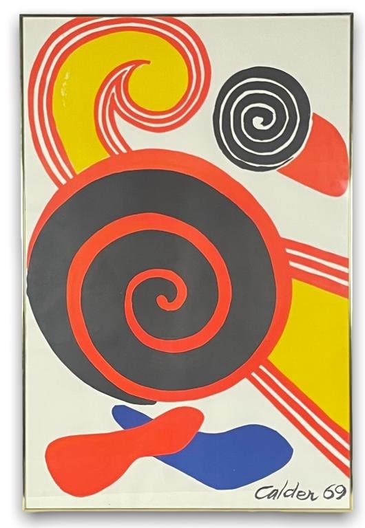 Appraisal: Alexander Calder Poster Composition ' Image and frame in good