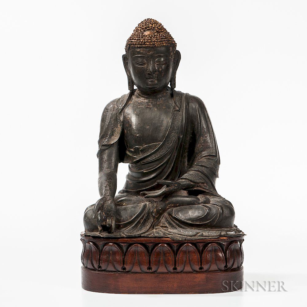 Appraisal: Bronze Statue of Medicine Buddha Bronze Statue of Medicine Buddha