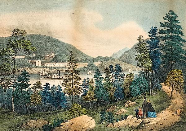 Appraisal: CURRIER IVES U S MILITARY ACADEMY WEST POINT From the