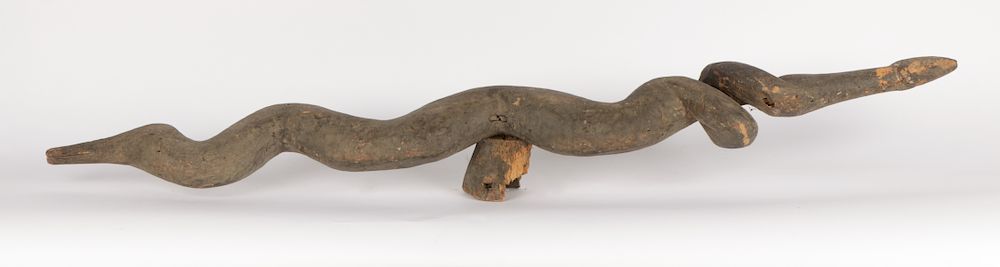 Appraisal: West African Carved Wood Figure of a Snake West African