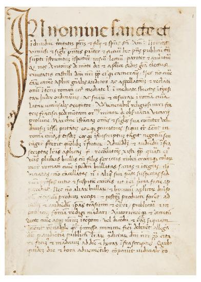 Appraisal: PAPAL DOCUMENTS ADDRESSED TO THE FRANCISCAN ORDER in Latin Rome