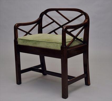 Appraisal: Chinese Chippendale Bench