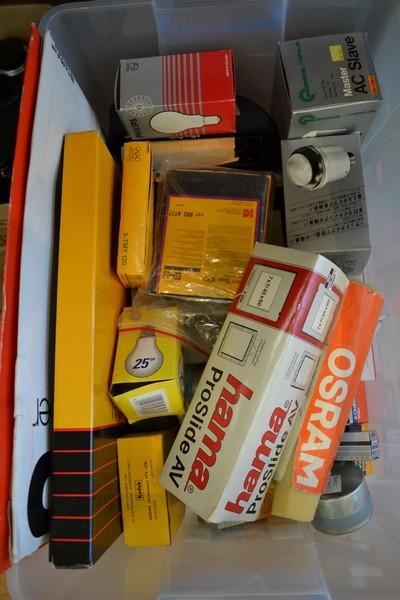 Appraisal: BOX OF ASSORTED UNUSED PHOTOGRAPHIC FILM PAPER AND GLOBES