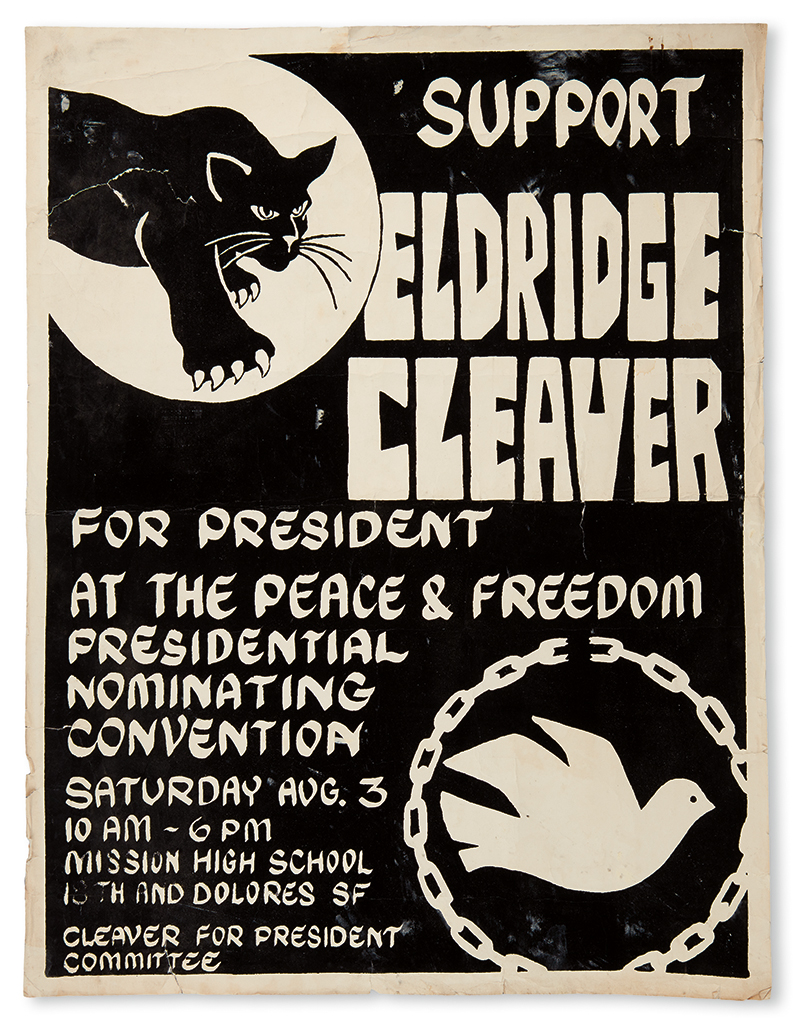 Appraisal: BLACK PANTHERS CLEAVER ELDRIDGE Support Eldridge Cleaver for President at