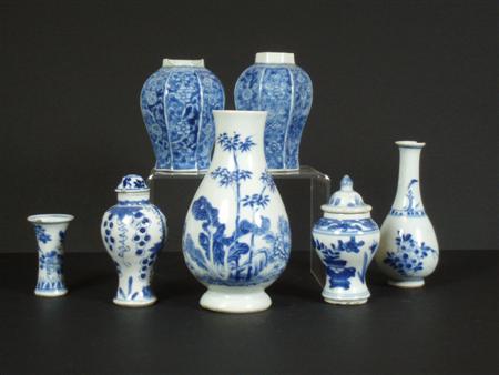 Appraisal: A group of th century Chinese blue painted porcelain wares