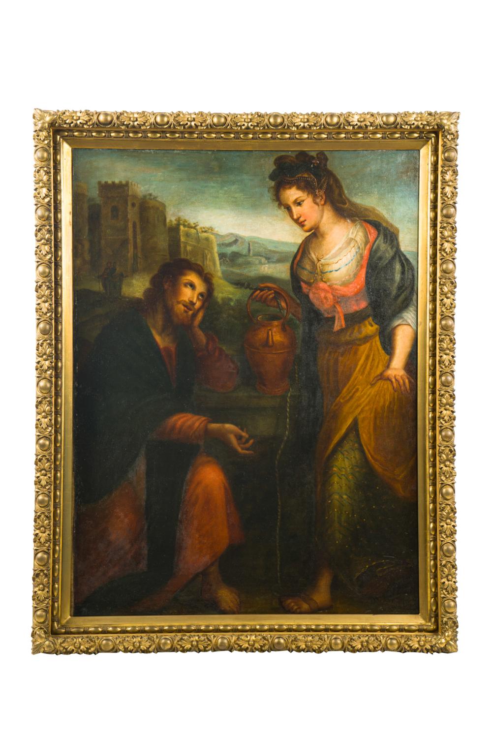 Appraisal: JESUS THE SAMARITAN WOMAN AT THE WELL th Century Italian