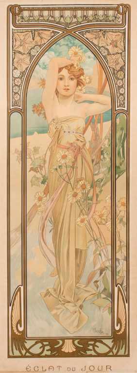 Appraisal: Alphonse Mucha Czech - ''Eclat Du Jour '' color lithograph