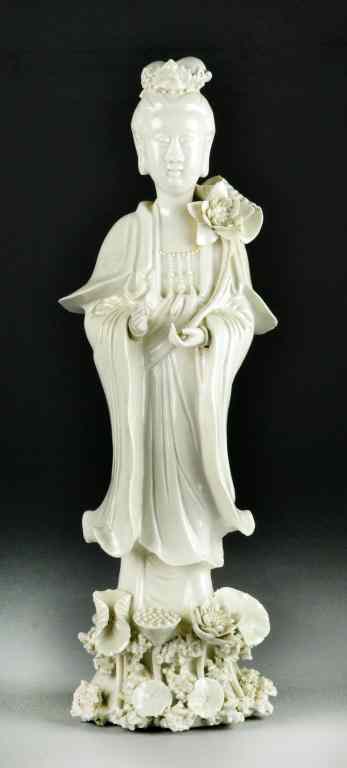 Appraisal: Chinese Blanc de Chin Figural StautueFinely moldedto depict a standing