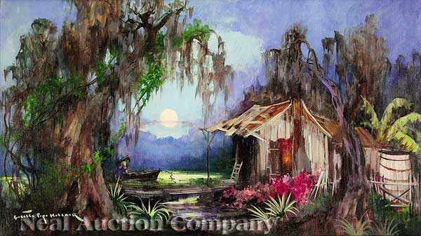 Appraisal: Colette Pope Heldner American New Orleans - Swamp Idyll Louisiana