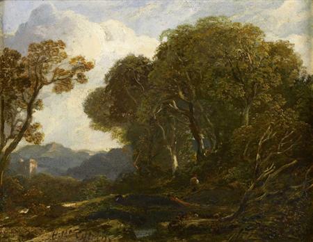 Appraisal: HORATIO MCCULLOCH R S A SCOTTISH - A WOODED LANDSCAPE