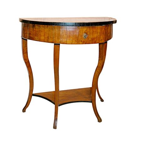 Appraisal: Biedermeier Ebonized Wood and Mahogany Console Estimate nbsp nbsp nbsp