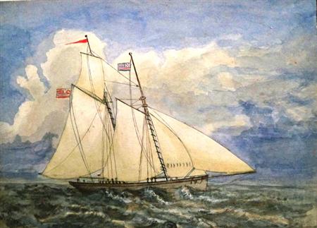 Appraisal: i G Grant th Century Sailing Yacht Signed G Grant