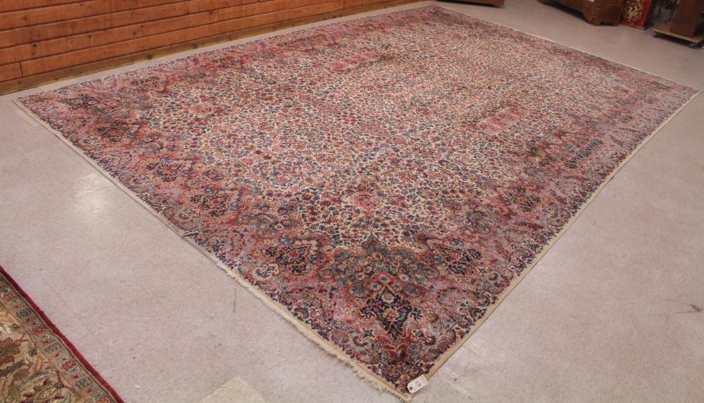 Appraisal: VINTAGE KARASTAN AMERICAN ORIENTAL CARPET Kerman pattern machine loomed Karastan