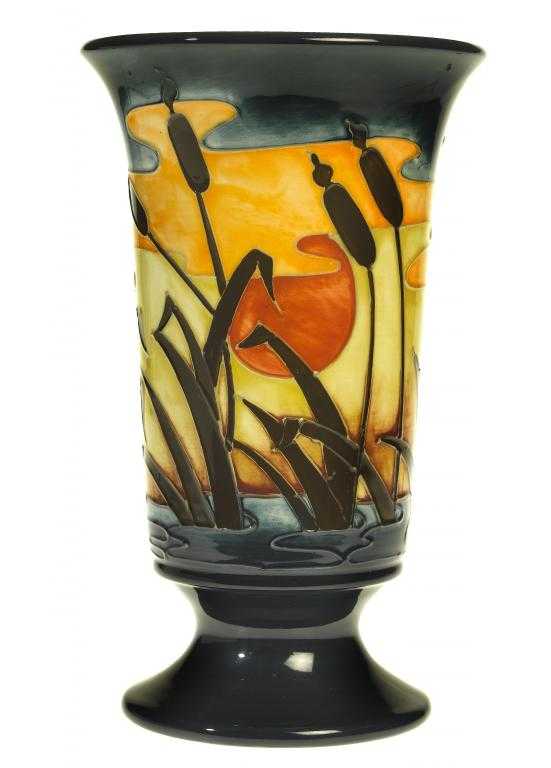 Appraisal: A MOORCROFT REEDS AT SUNSET VASE DESIGNED BY PHILIP RICHARDSON