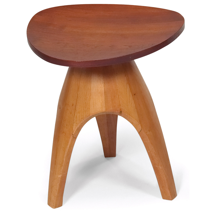 Appraisal: Jens Quistgaard stool by Dansk Denmark staved oak base with