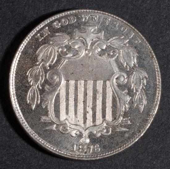 Appraisal: United States Shield type nickel five-cent piece MS- Estimate -