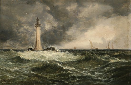 Appraisal: John Mundell British - Eddy Lighthouse and Falmouth Bay Cornwall