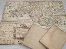 Appraisal: Three Thomas Kitchin linen backed folding County maps of Oxfordshire