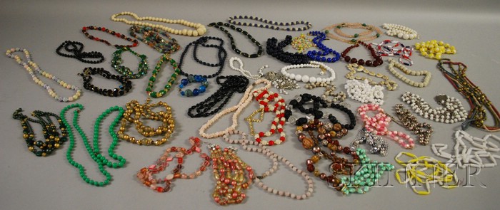 Appraisal: Large Group of Costume Beaded Necklaces