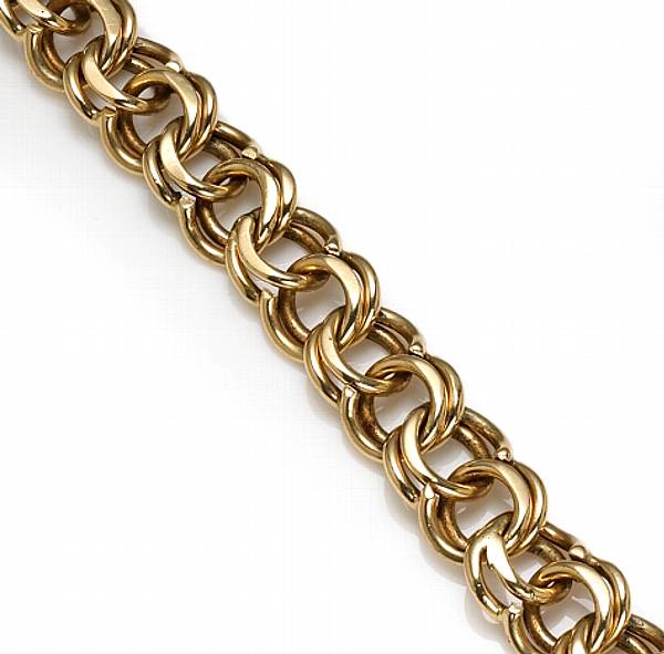 Appraisal: A k gold curb link bracelet gross weight approximately g