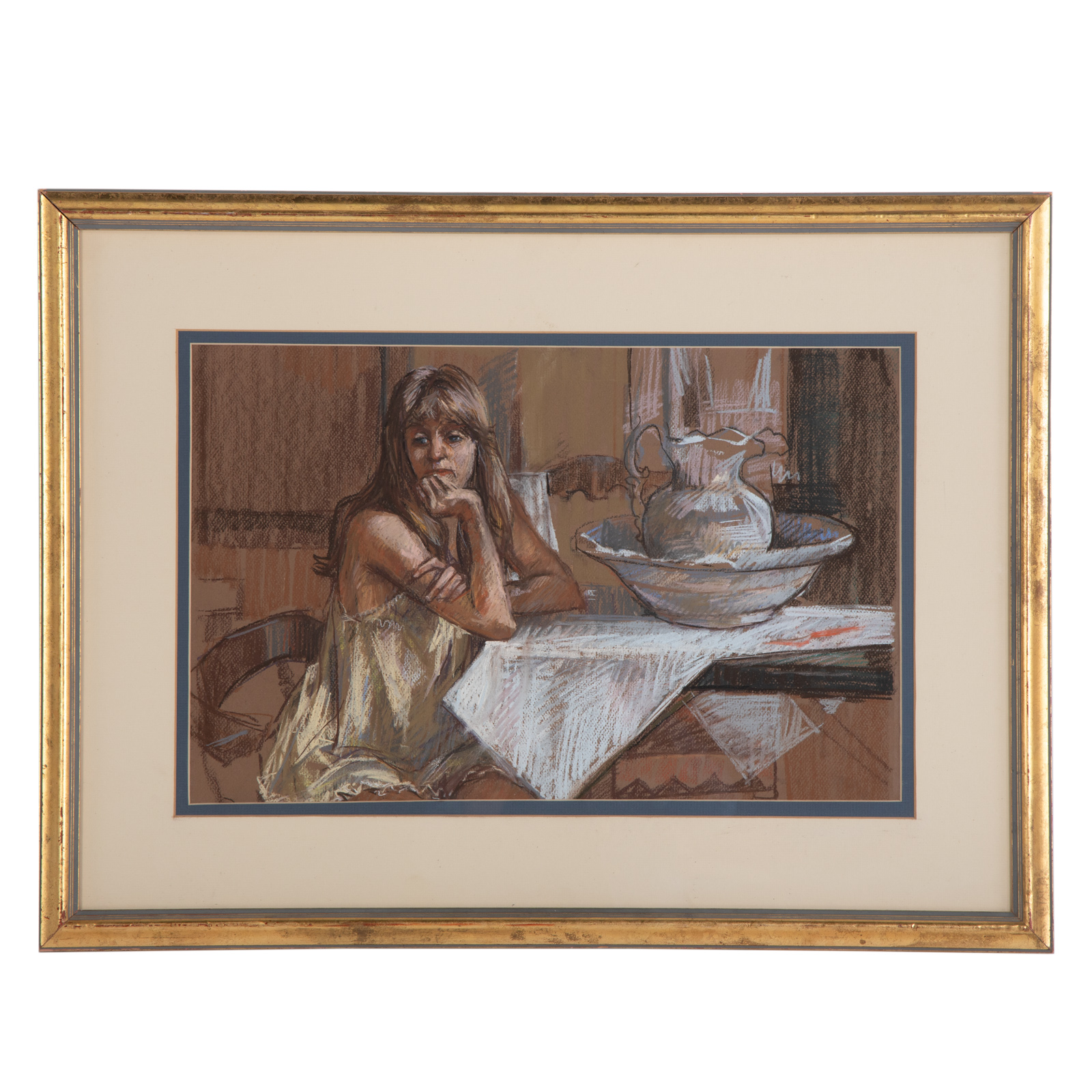 Appraisal: ATTR TO DOUGLAS HOFFMANN WOMAN SEATED PASTEL American b Pastel