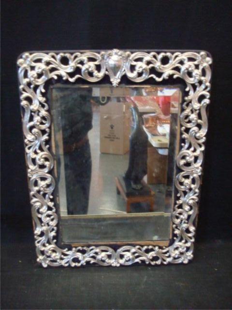 Appraisal: Sterling Beveled Vanity Mirror Dimensions x Estimate -