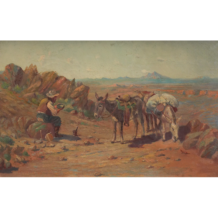 Appraisal: John Howard Martin American - Southwest Scene oil on canvas